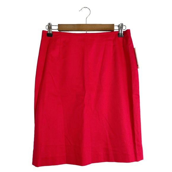 Tahari ASL Skirts Tahari Asl 2pc Skirt Suit Red Zip Front Skirt Jacket Set New W Tags Size